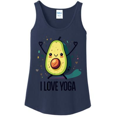 Avocado I Love Yoga Ladies Essential Tank