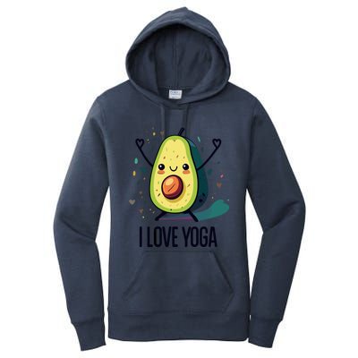 Avocado I Love Yoga Women's Pullover Hoodie