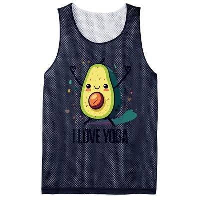 Avocado I Love Yoga Mesh Reversible Basketball Jersey Tank