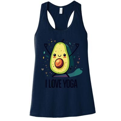 Avocado I Love Yoga Women's Racerback Tank