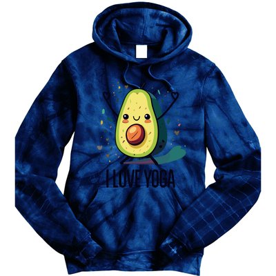 Avocado I Love Yoga Tie Dye Hoodie