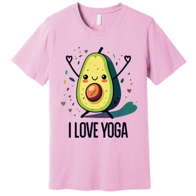 Avocado I Love Yoga Premium T-Shirt