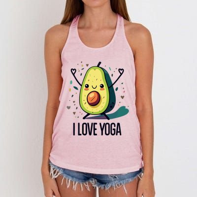 Avocado I Love Yoga Women's Knotted Racerback Tank