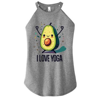 Avocado I Love Yoga Women's Perfect Tri Rocker Tank