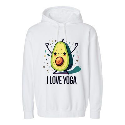 Avocado I Love Yoga Garment-Dyed Fleece Hoodie