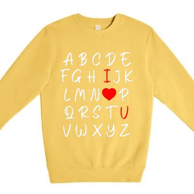 Alphabet I Love You Premium Crewneck Sweatshirt