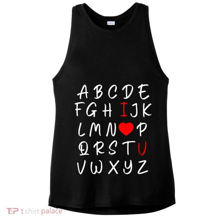 Alphabet I Love You Ladies PosiCharge Tri-Blend Wicking Tank