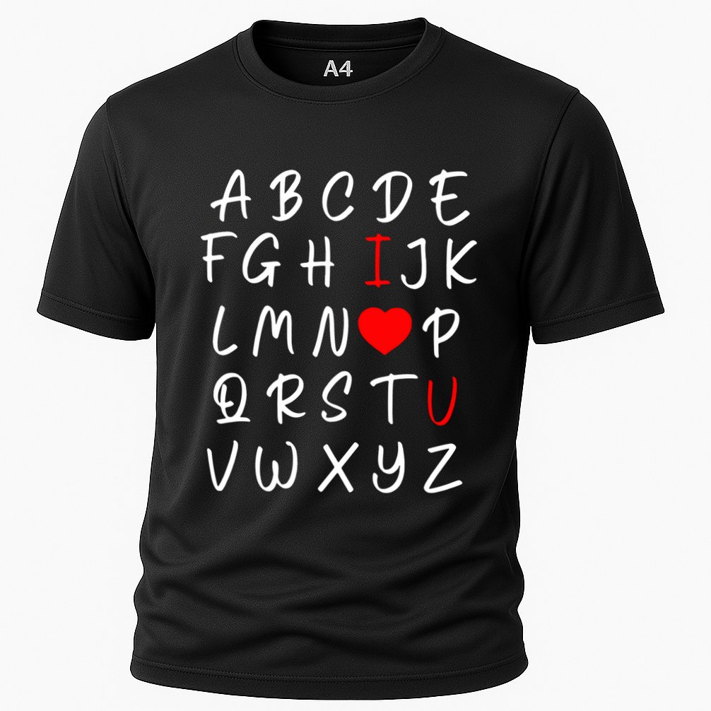 Alphabet I Love You Cooling Performance Crew T-Shirt