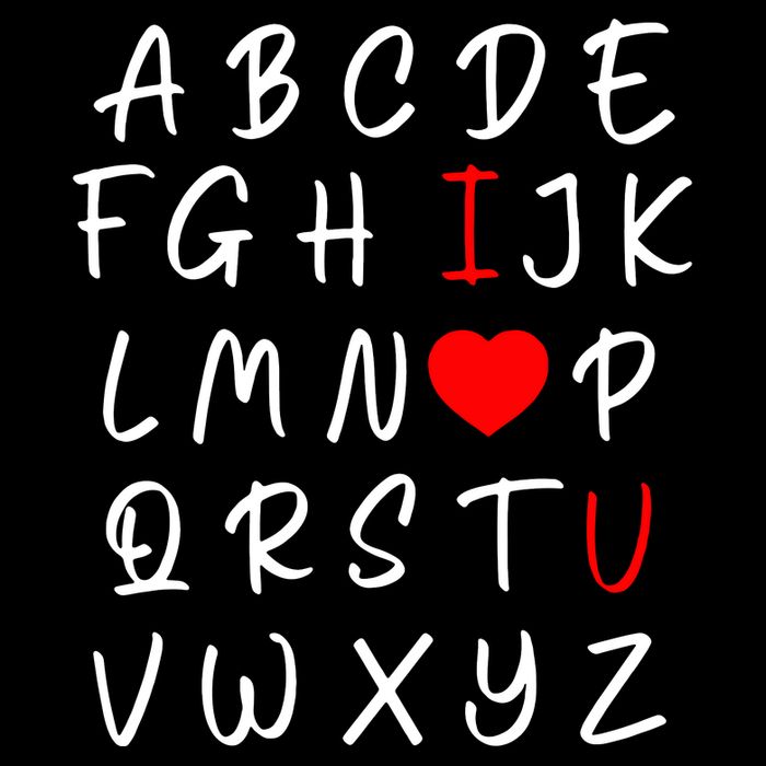Alphabet I Love You Cooling Performance Crew T-Shirt