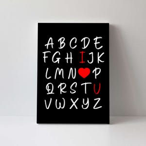 Alphabet I Love You Canvas