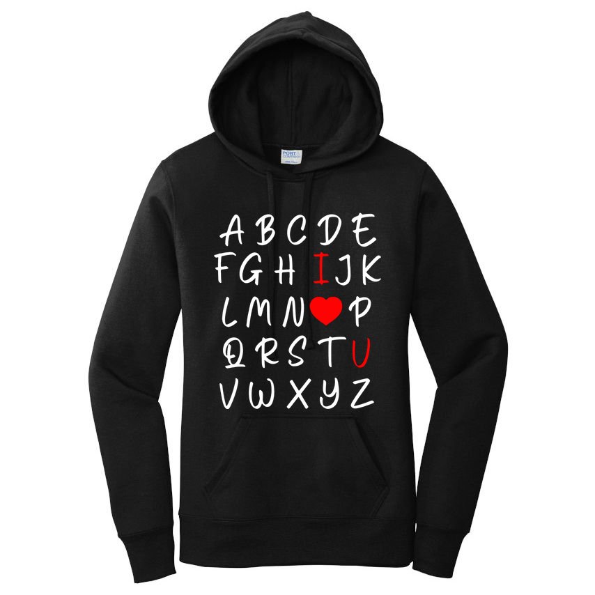 Alphabet I Love You Women's Pullover Hoodie