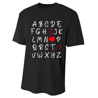 Alphabet I Love You Performance Sprint T-Shirt