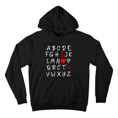 Alphabet I Love You Tall Hoodie