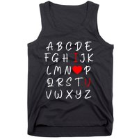 Alphabet I Love You Tank Top