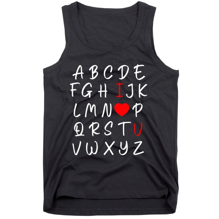 Alphabet I Love You Tank Top