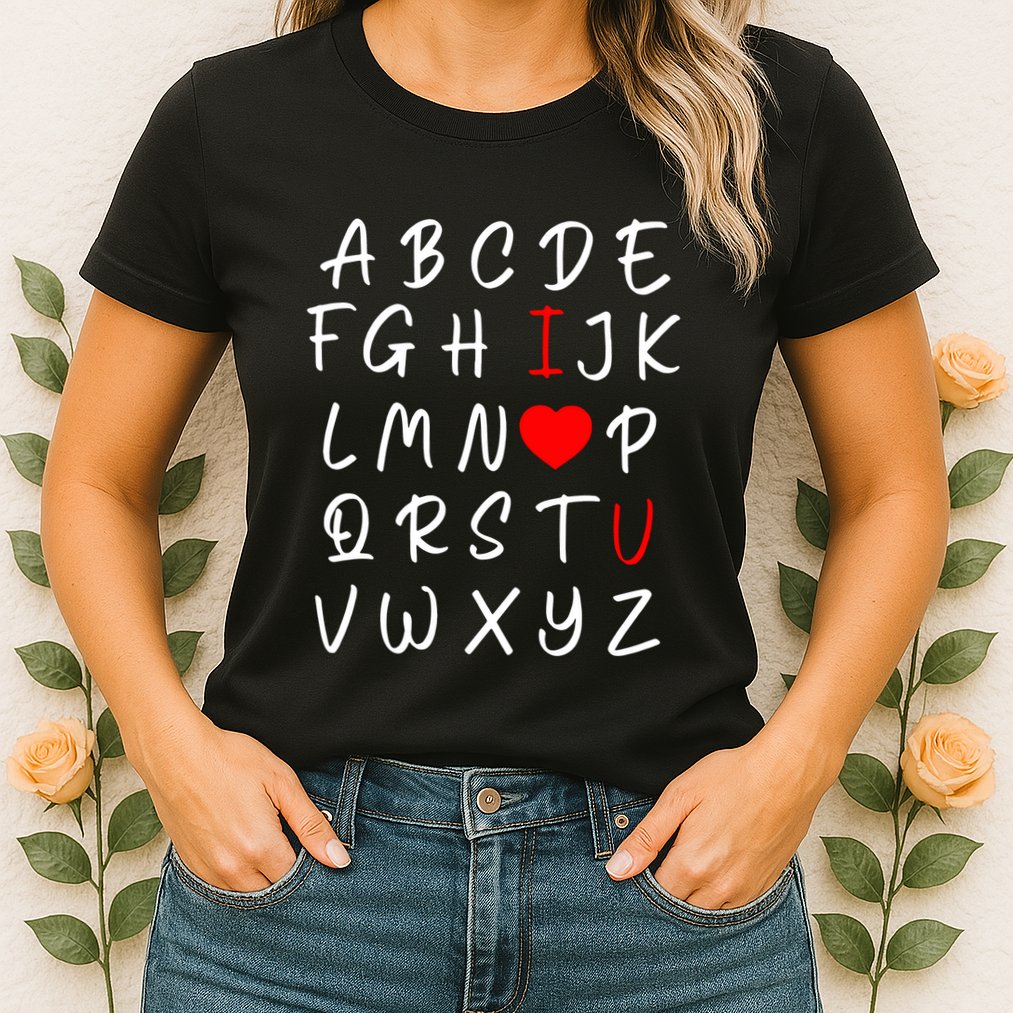 Alphabet I Love You Womens T-Shirt