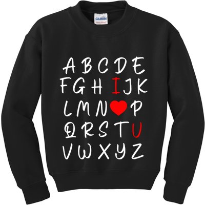 Alphabet I Love You Kids Sweatshirt