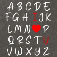 Alphabet I Love You Cotton Canvas Backpack