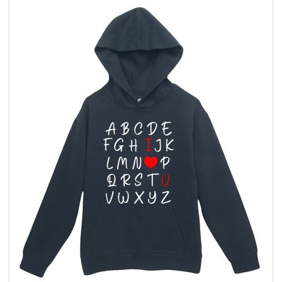 Alphabet I Love You Urban Pullover Hoodie