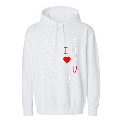 Alphabet I Love You Garment-Dyed Fleece Hoodie