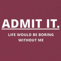Admit It Life Would Be Boring Without Me 16oz Travel Tumbler