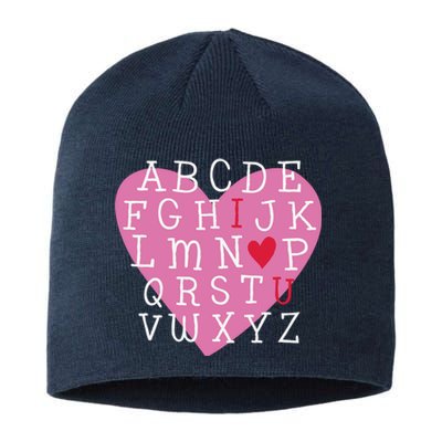 ABC I Love You Valentines Day Heart Gift Sustainable Beanie