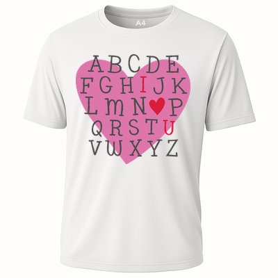 ABC I Love You Valentines Day Heart Gift Performance Shirt