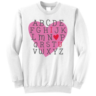 ABC I Love You Valentines Day Heart Gift Sweatshirt