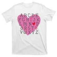 ABC I Love You Valentines Day Heart Gift T-Shirt