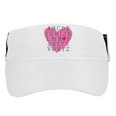 ABC I Love You Valentines Day Heart Gift Adult Drive Performance Visor