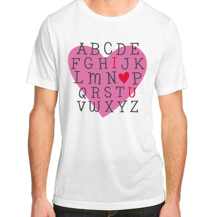 ABC I Love You Valentines Day Heart Gift Adult ChromaSoft Performance T-Shirt