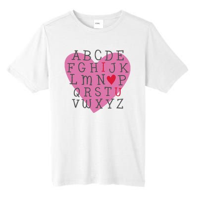 ABC I Love You Valentines Day Heart Gift Tall Fusion ChromaSoft Performance T-Shirt