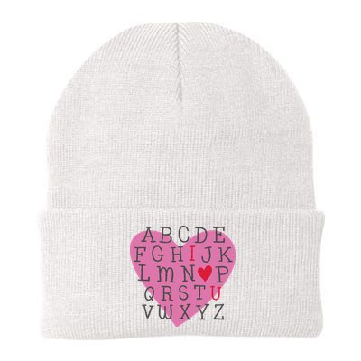 ABC I Love You Valentines Day Heart Gift Beanie