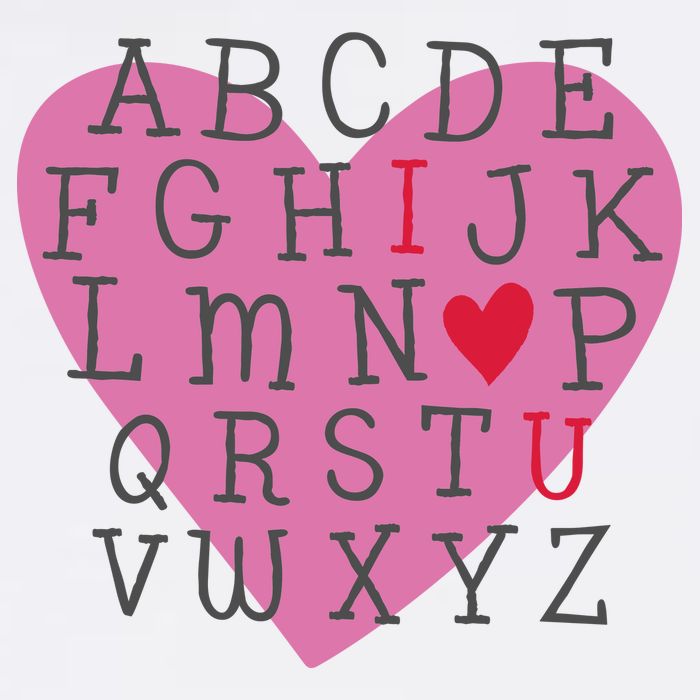 ABC I Love You Valentines Day Heart Gift Flatbill Hat