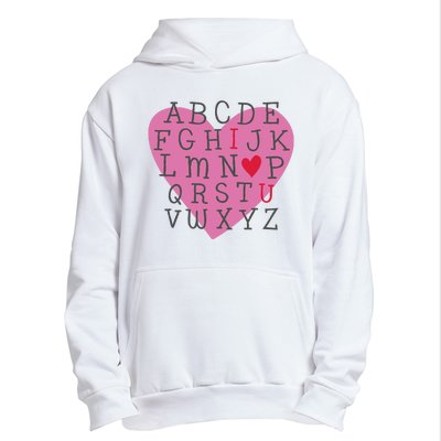 ABC I Love You Valentines Day Heart Gift Urban Pullover Hoodie