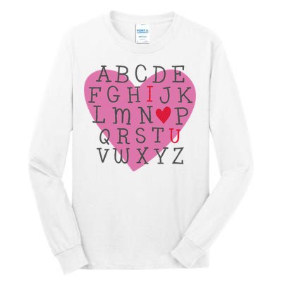 ABC I Love You Valentines Day Heart Gift Tall Long Sleeve T-Shirt