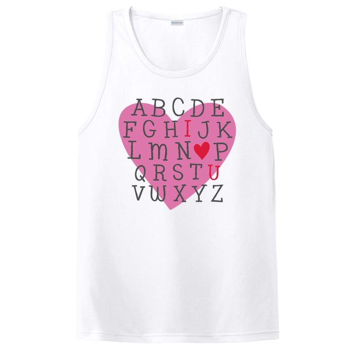 ABC I Love You Valentines Day Heart Gift PosiCharge Competitor Tank