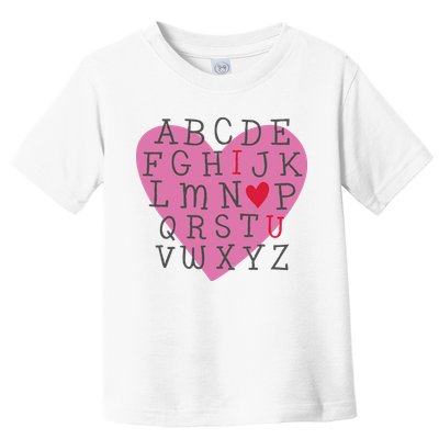 ABC I Love You Valentines Day Heart Gift Toddler T-Shirt