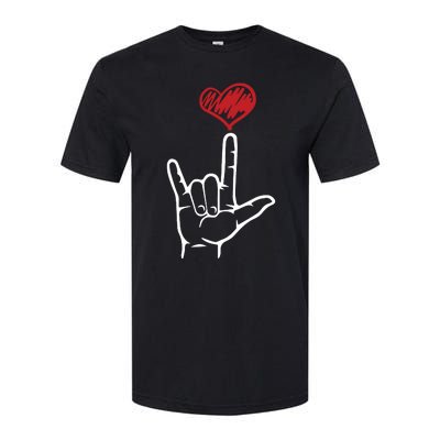 ASL I Love You Hand Heart American Sign Language Softstyle CVC T-Shirt