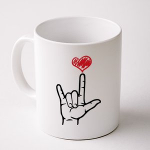 Asl I Love You Hand Heart Sign Language Gift Coffee Mug