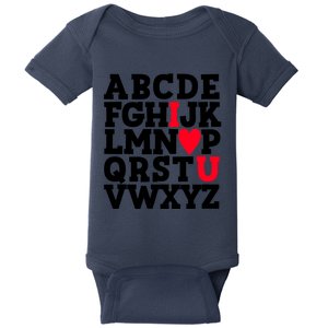 Abc's I Love U Cute I Love You Alphabet Student Teacher Gift Baby Bodysuit