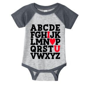 Abc's I Love U Cute I Love You Alphabet Student Teacher Gift Infant Baby Jersey Bodysuit