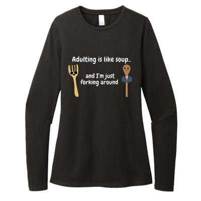 Adulting Is Like Soup Womens CVC Long Sleeve Shirt