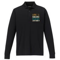 Admit It Life Would Be Boring Without Me Funny Saying Retro Performance Long Sleeve Polo