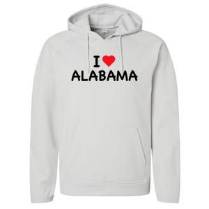 Alabama I Love Alabama Throwback Design Classic Performance Fleece Hoodie