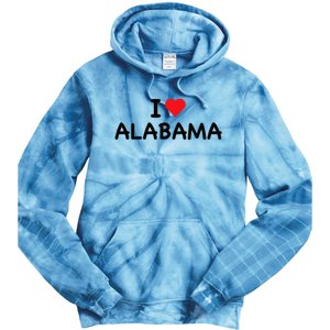 Alabama I Love Alabama Throwback Design Classic Tie Dye Hoodie