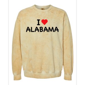 Alabama I Love Alabama Throwback Design Classic Colorblast Crewneck Sweatshirt