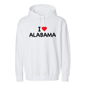 Alabama I Love Alabama Throwback Design Classic Garment-Dyed Fleece Hoodie