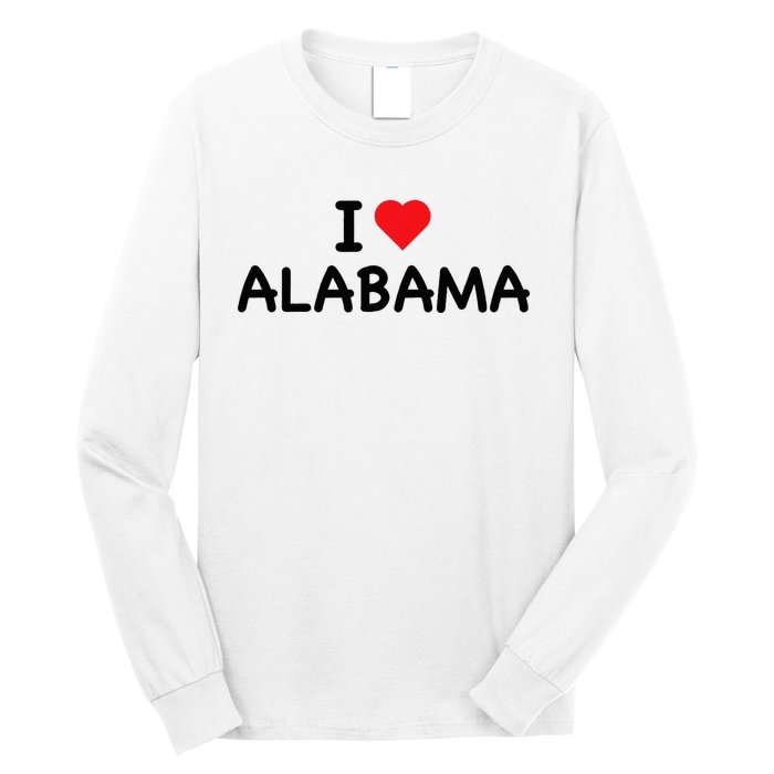 Alabama I Love Alabama Throwback Design Classic Long Sleeve Shirt