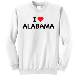 Alabama I Love Alabama Throwback Design Classic Sweatshirt